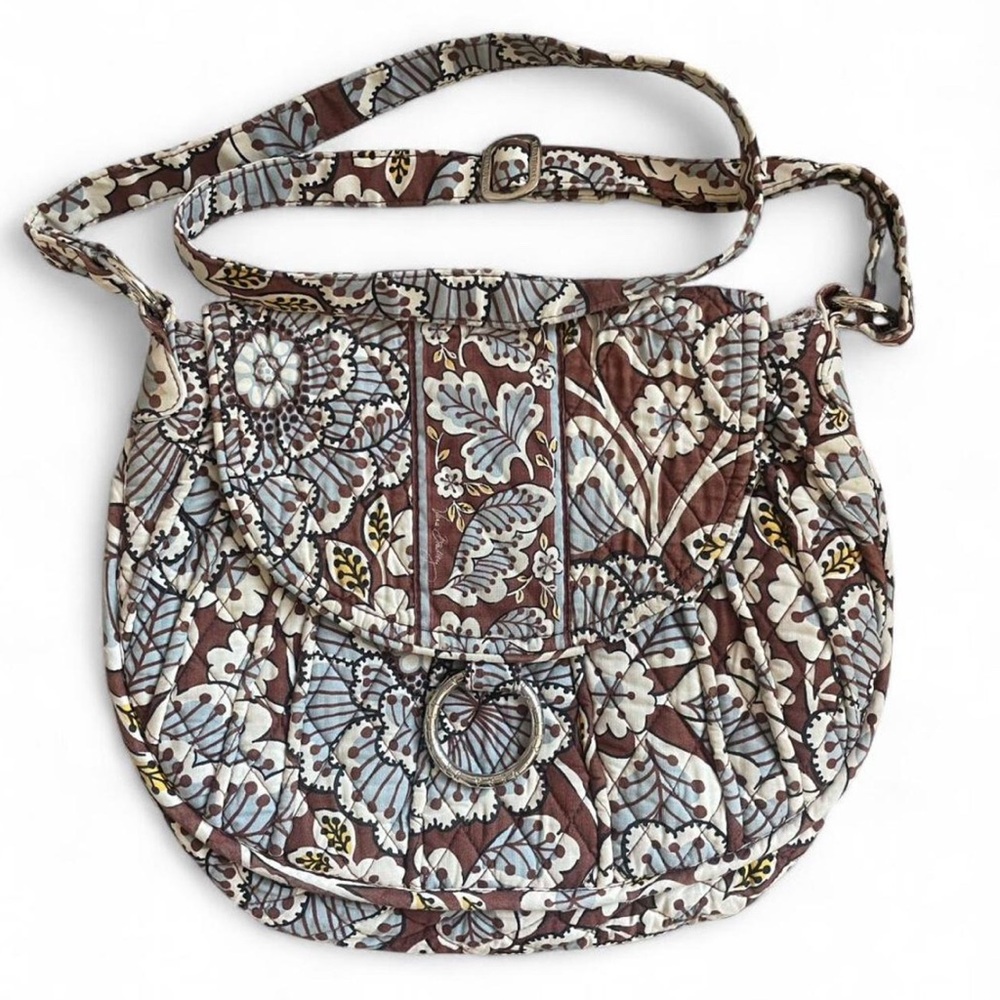 Vera Bradley Slate Blooms Hobo crossbody purse
